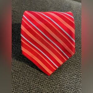 Daniel Cremieux Red Striped Silk Tie Classic Business Necktie